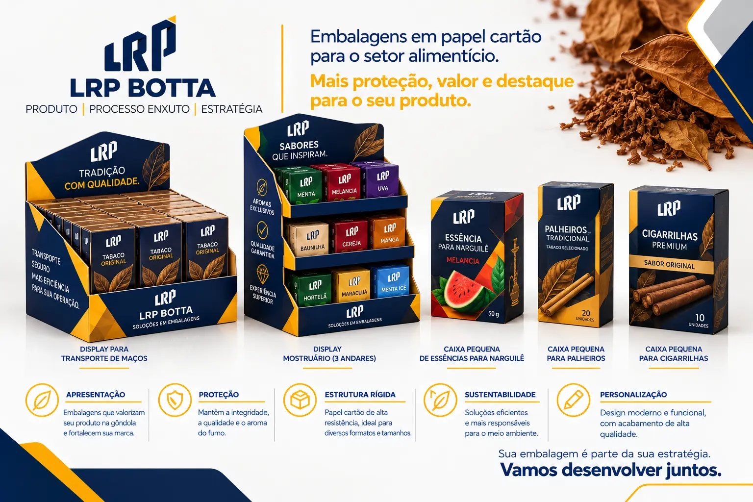 Tabacaria — Displays e caixas pequenas