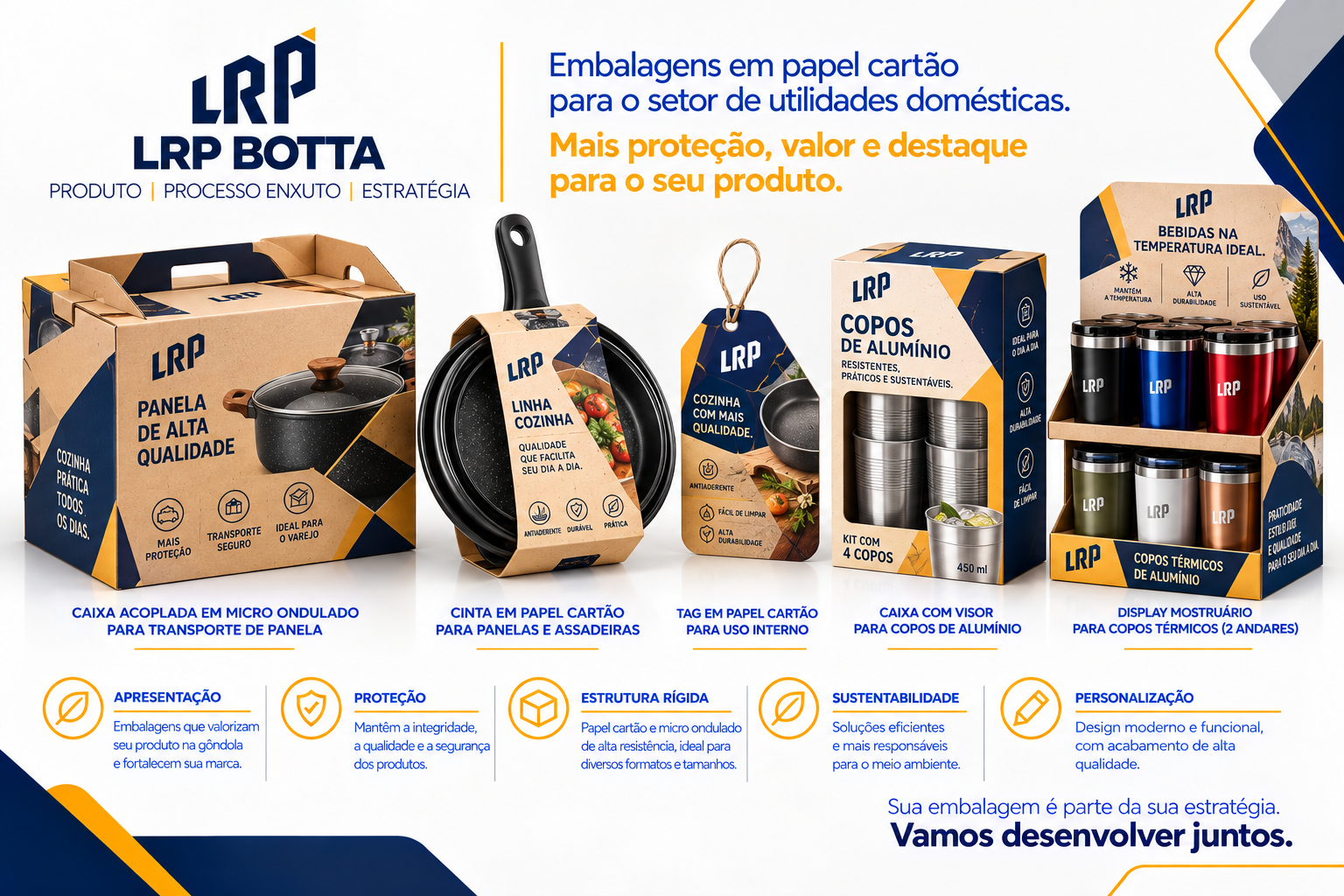 Utilidades Domésticas — Caixas, cinta, tag e display